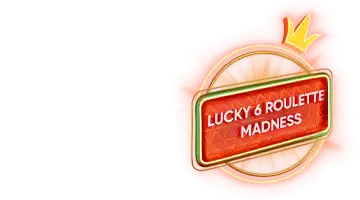 Значок с надписью Lucky 6 Roulette Madness, символизирующий промоакцию рулетки в Интернет-казино Дрип.